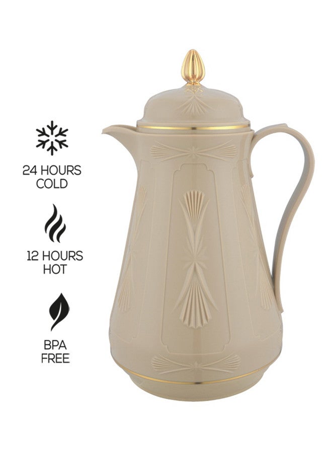 GAZELLA Tea/Coffee Flask 1L Beige/Gold - Image 2