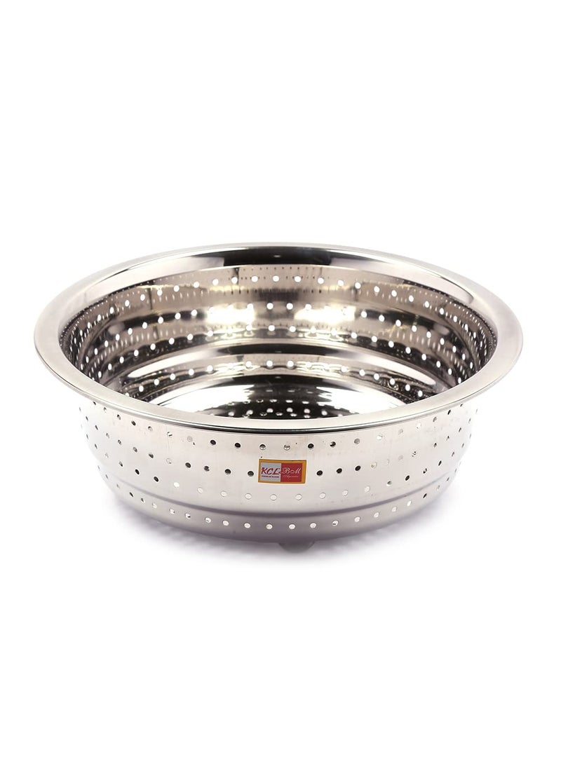 KCL KCL Stainless Steel Rice, Fruits & Vegetables Basin Strainer/Colander for Kitchen - 1 Unit - (Dimension - 25cm)  - Image 1