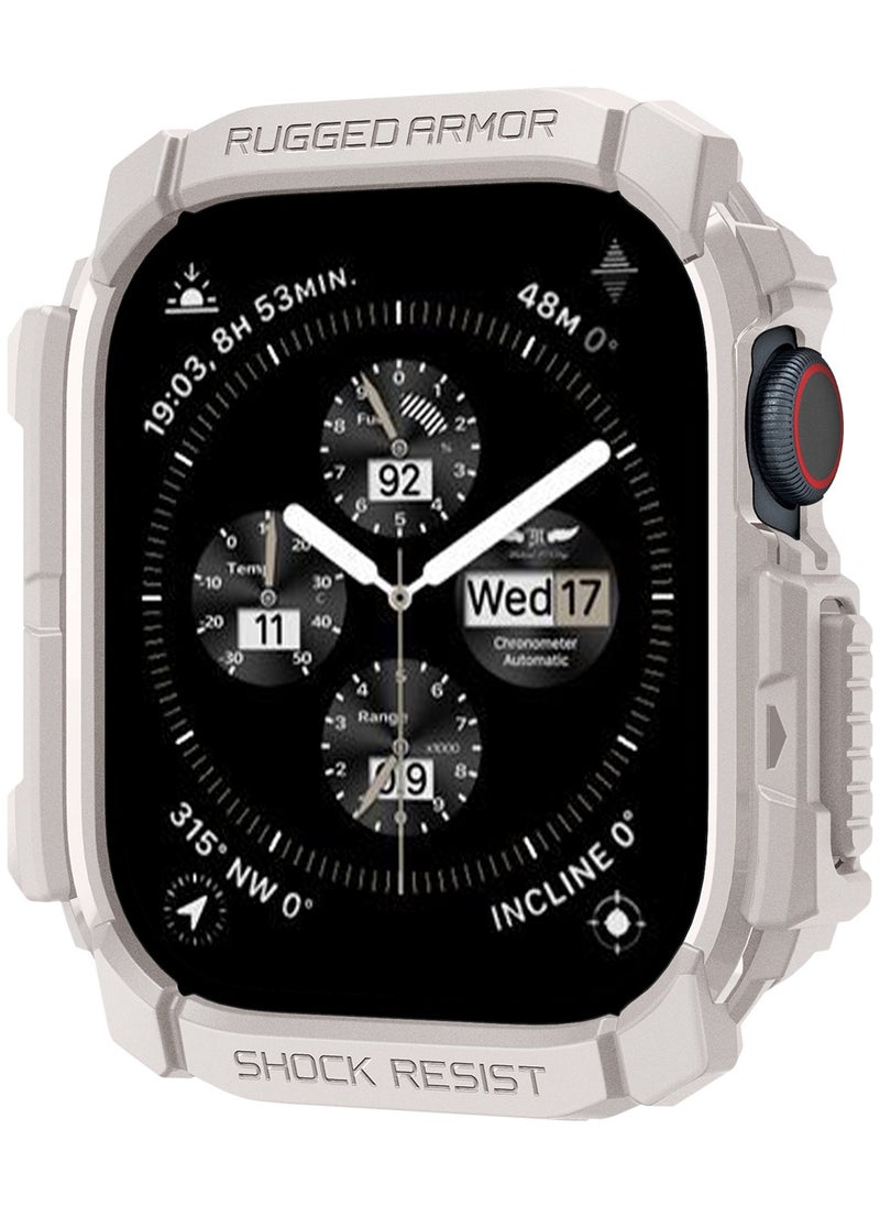 Spigen Rugged Armor for Apple Watch Series 10 (42mm) Case Cover Durable TPU (2024) - Dune Beige  - Image 1