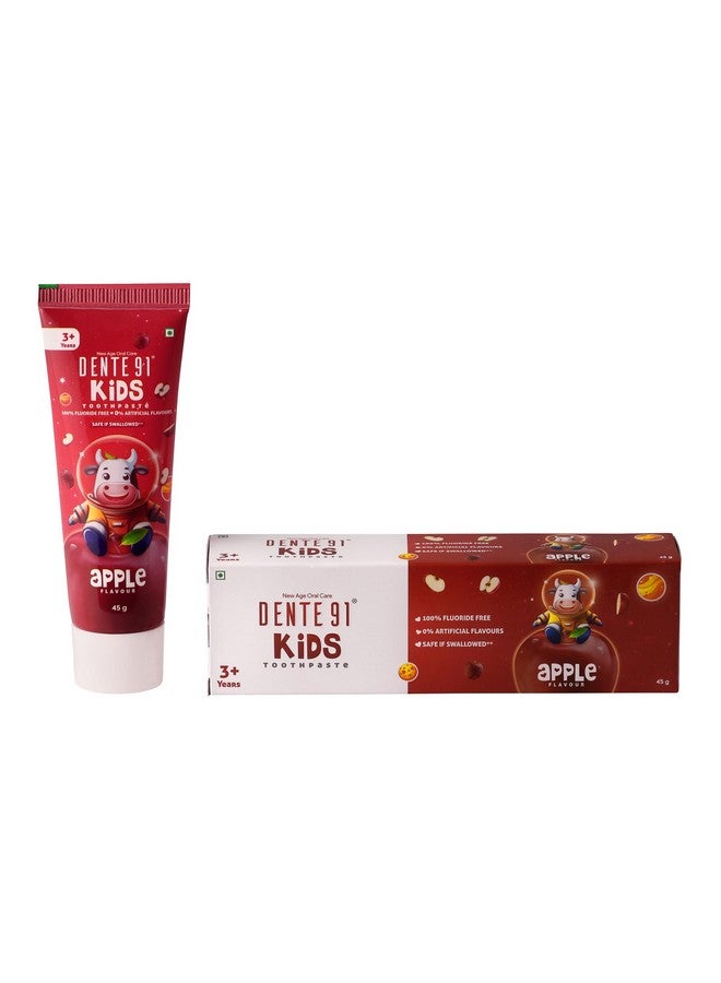 DENTE91 Kids Toothpaste, Protects Against Dental Caries & Hypersensitivity, Fluoride Free, Apple Flavour - 45G  - Image 1