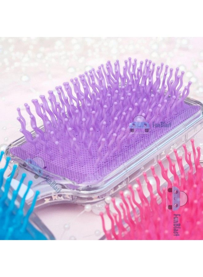 FunBlast Unicorn Comb And Brush Set Unicorn Glitter Hair Brush Comb For Girls Massage Hairbrush Unicorn Kids Hair Brush/Hair Comb (Random Color) (Pack Of 1 Pcs) - Image 5