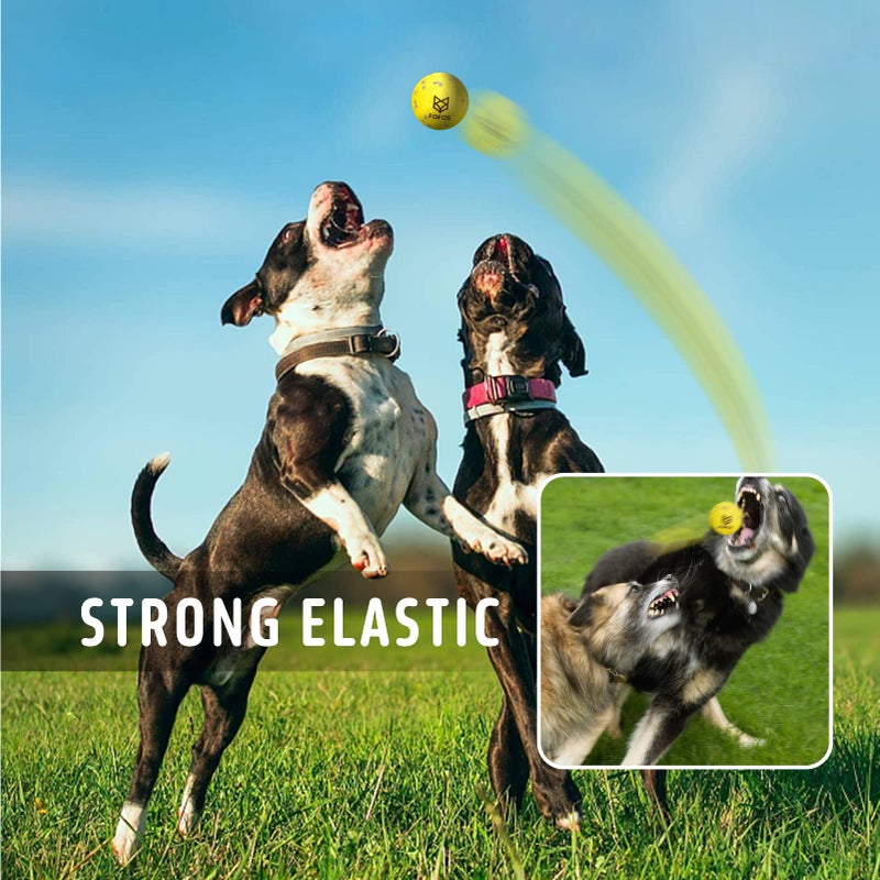 FOFOS Dog Balls Chew Toys Tennis Ball for Aggressive Chewers Teething Molar Toys Water Toy Interactive Fetch Balls Gift Set for Large Medium Dog and Puppies (4 Pack, 2.75 inch) - Image 5
