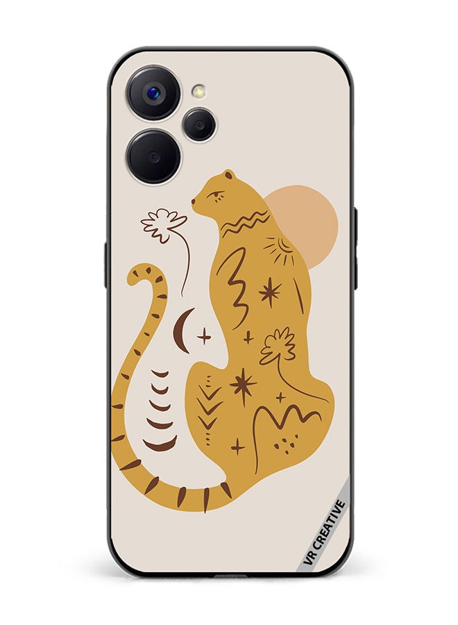 VR CREATIVE Protective Case Cover For Realme 10 5G Boho Cute Leopard Animal Design Multicolour - Image 1