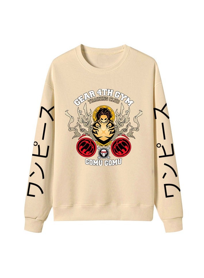 KUYING New One Piece Printed Casual Round Neck Hoodie  - Image 1