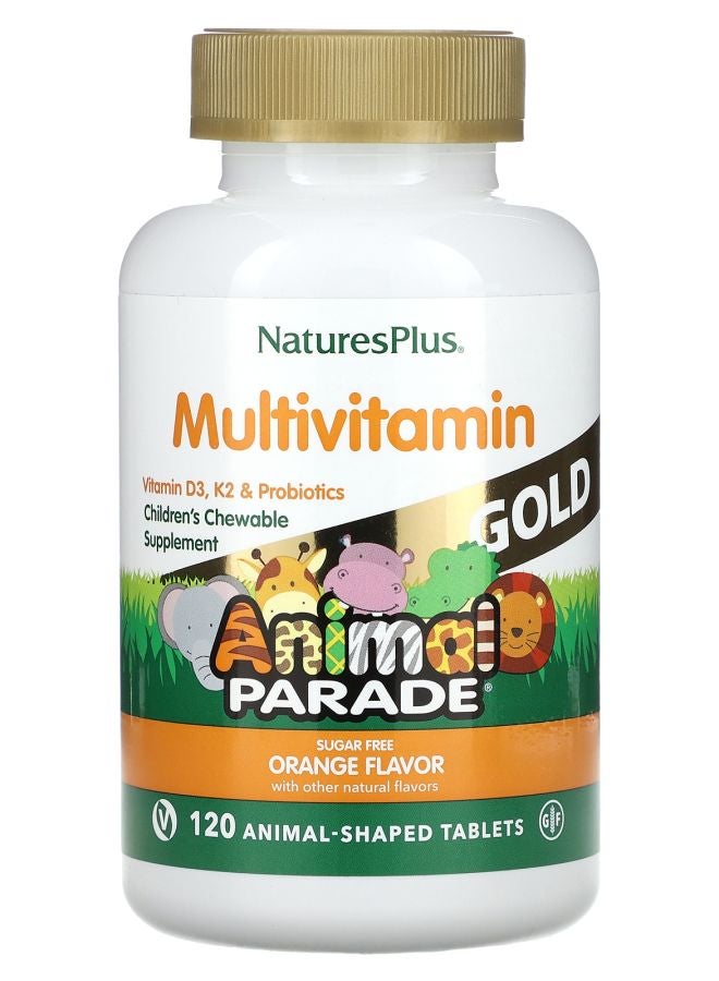 Animal Parade Gold Children's Multivitamin Orange Sugar Free 120 Animal-Shaped Tablets