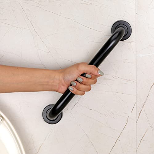 FORTUNE Stainless Steel Grab Bar for Bathroom & Bathtub Wall Mounted Safety Hand Support Rail Black Finish Bathroom Accessories- Balance Handle - Towel Bar - Pack of (10 INCH, Pack of 1) - Image 1