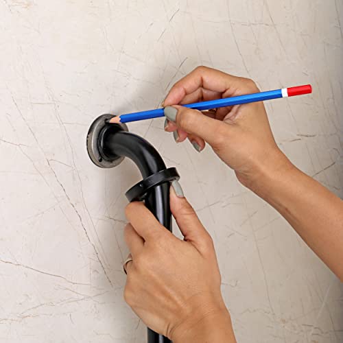 FORTUNE Stainless Steel Grab Bar for Bathroom & Bathtub Wall Mounted Safety Hand Support Rail Black Finish Bathroom Accessories- Balance Handle - Towel Bar - Pack of (10 INCH, Pack of 1) - Image 4
