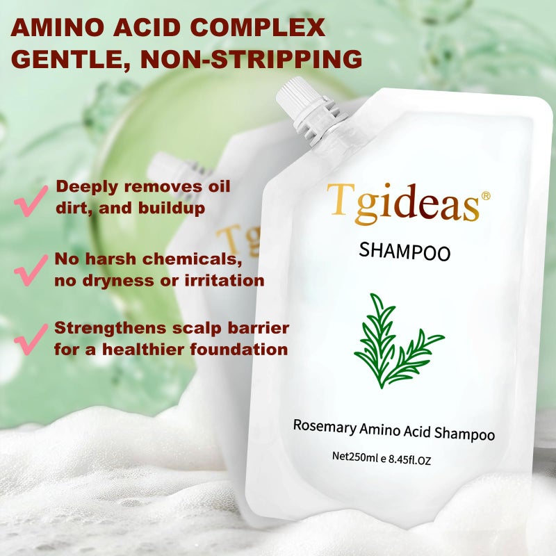 Tgideas Rosemary Amino Acid Shampoo, Hair Growth Shampoo for Thinning Hair Women and Men Hair Loss, Zinc PCA Thicken & Strengthen Scalp with Hydrolyzed Silk 8.45 fl.oz - 2 Packs - Image 3