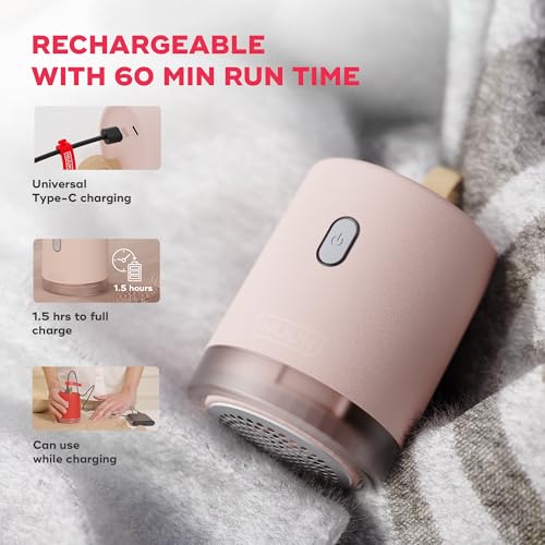 NUUK RIZZ Rechargeable Lint Remover for Clothes with FREE Storage Pouch | 2 Speed Modes For All Fabrics | 60 Min Runtime with Type-C Charging | Fabric Shaver for Woolen Sweaters, Shawls, Coats, Shirts - Image 5