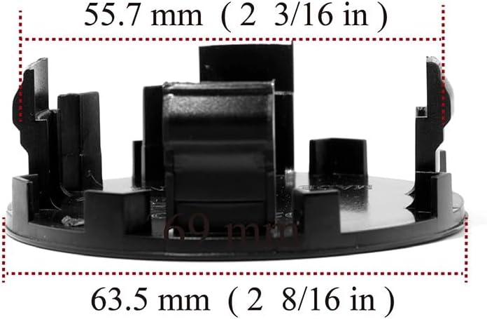DEMULAX 4pcs 64mm Wheel Center Caps - Image 2