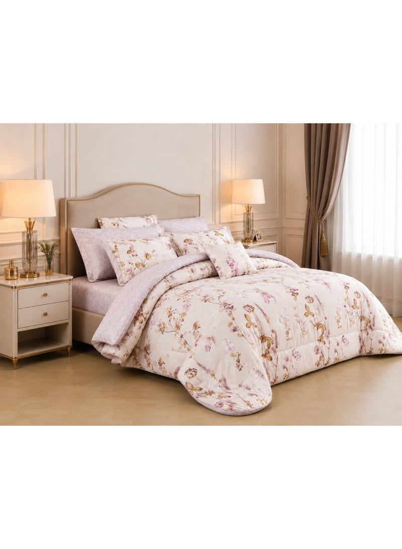Double Premium Summer Bedspread Set, 8 Pieces for Two People – Soft Material and Attractive Colors - Image 1