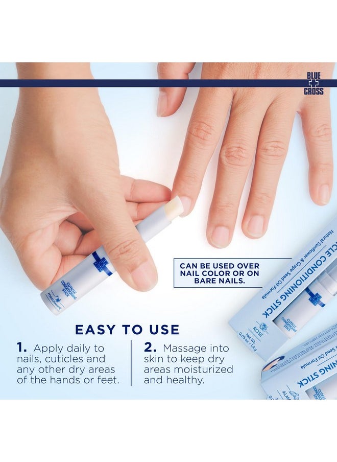 Blue Cross - Cuticle Balm Conditioning Stick, Scented Cuticle Softener Oil Balm With Nourishing Sunflower & Grape Seed Oil, Professional Nail Care Supports Dry + Damaged Cuticles, 0.05Oz, Pomegranate - Image 1