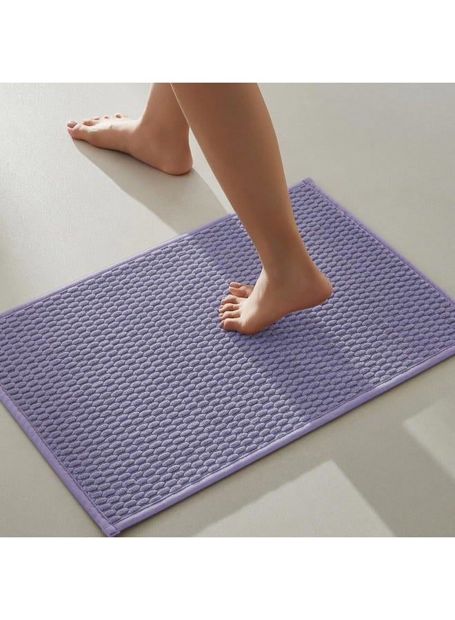 TYUU Bathroom Rugs Non Slip Washable, Super Absorbent Thin Bath Mat Small Quick Dry Low Pile Bathroom Rug, Lavender 16"x24" - Image 1