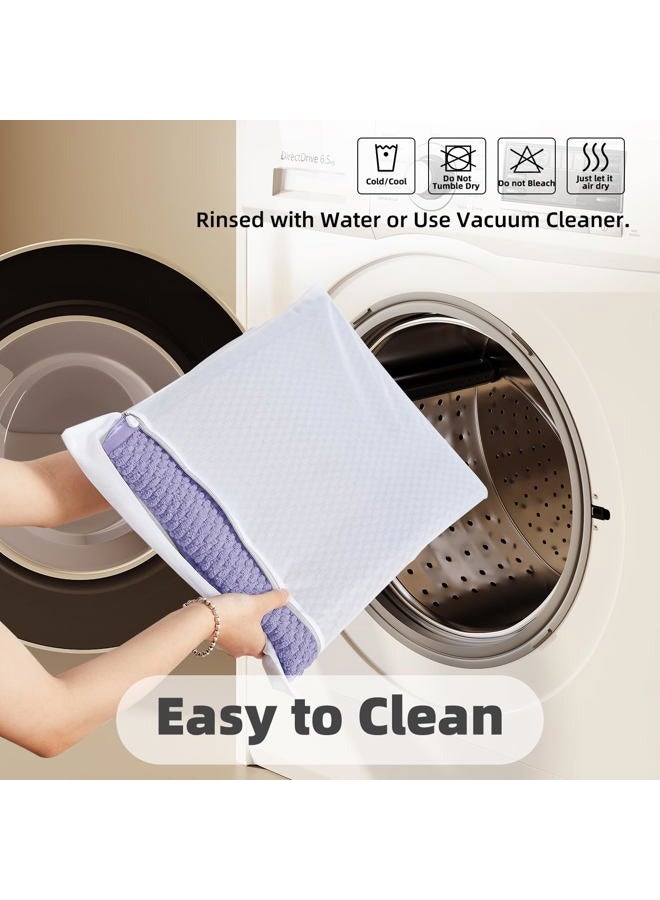 TYUU Bathroom Rugs Non Slip Washable, Super Absorbent Thin Bath Mat Small Quick Dry Low Pile Bathroom Rug, Lavender 16"x24" - Image 5