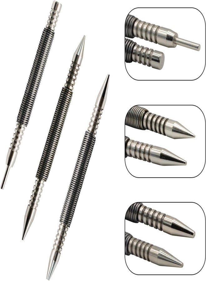 فلاين طقم مسامير محملة بنابض مكون من 3 قطع، مثبت مسامير برأسين ومجموعة لكمة دبابيس المفصلة بدون مطرقة، طقم مسامير نابضية 3/32 بوصة و1/8 بوصة، أداة إزالة دبابيس الباب Striking Force 1/16 بوصة و3/32 بوصة - Image 4