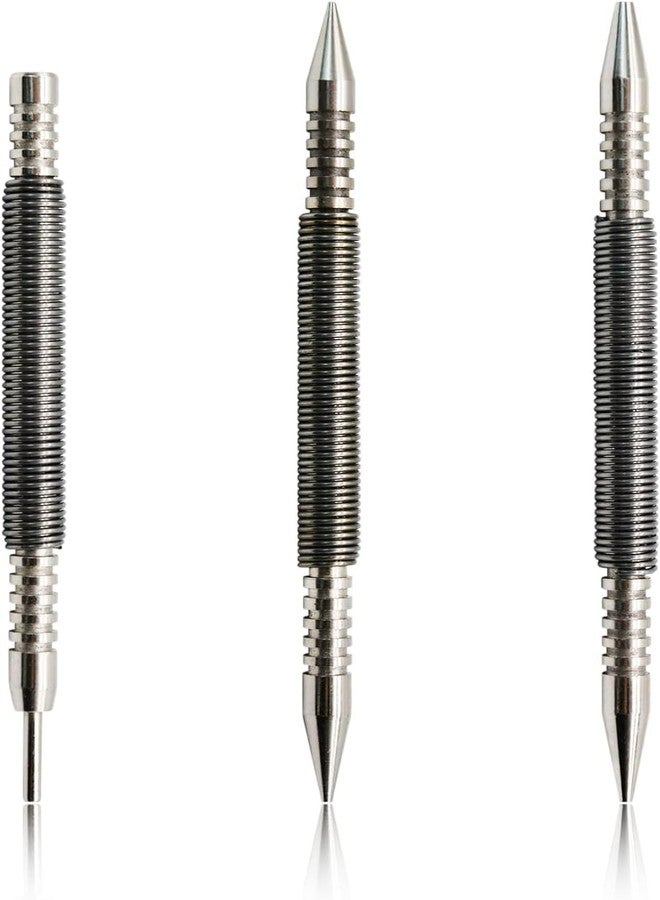 فلاين طقم مسامير محملة بنابض مكون من 3 قطع، مثبت مسامير برأسين ومجموعة لكمة دبابيس المفصلة بدون مطرقة، طقم مسامير نابضية 3/32 بوصة و1/8 بوصة، أداة إزالة دبابيس الباب Striking Force 1/16 بوصة و3/32 بوصة - Image 1