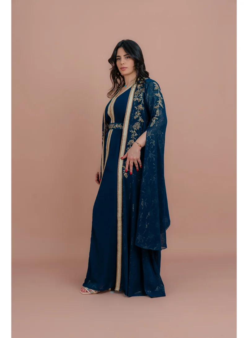 IKKXA Belted Elegant 2-Piece Kaftan