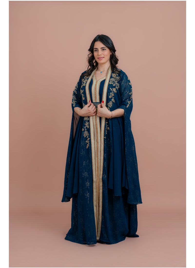 IKKXA Belted Elegant 2-Piece Kaftan  - Image 1