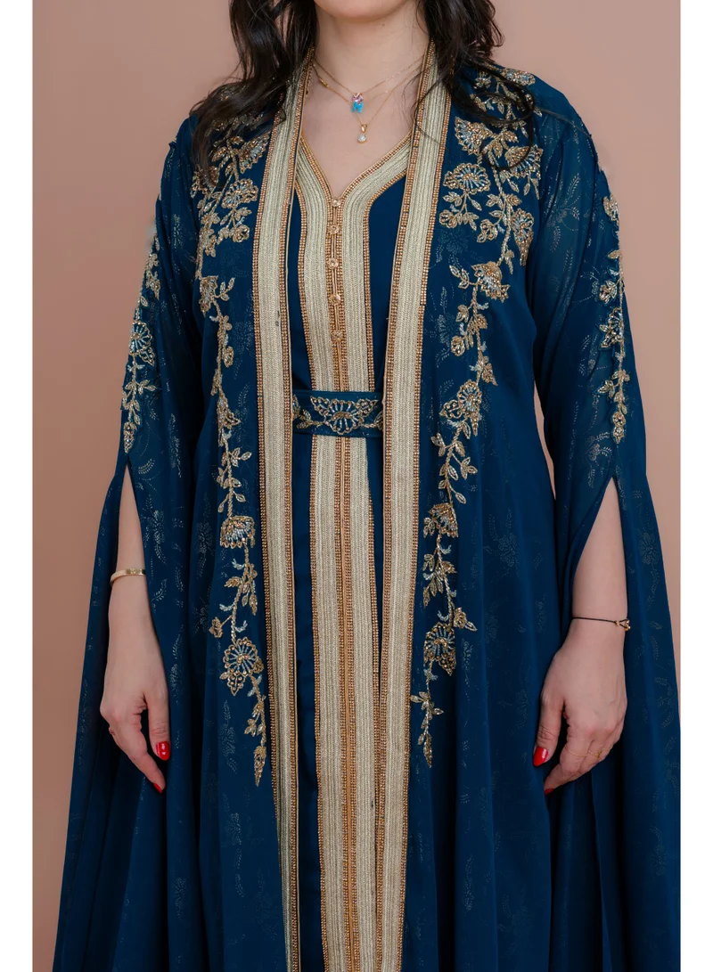 IKKXA Belted Elegant 2-Piece Kaftan