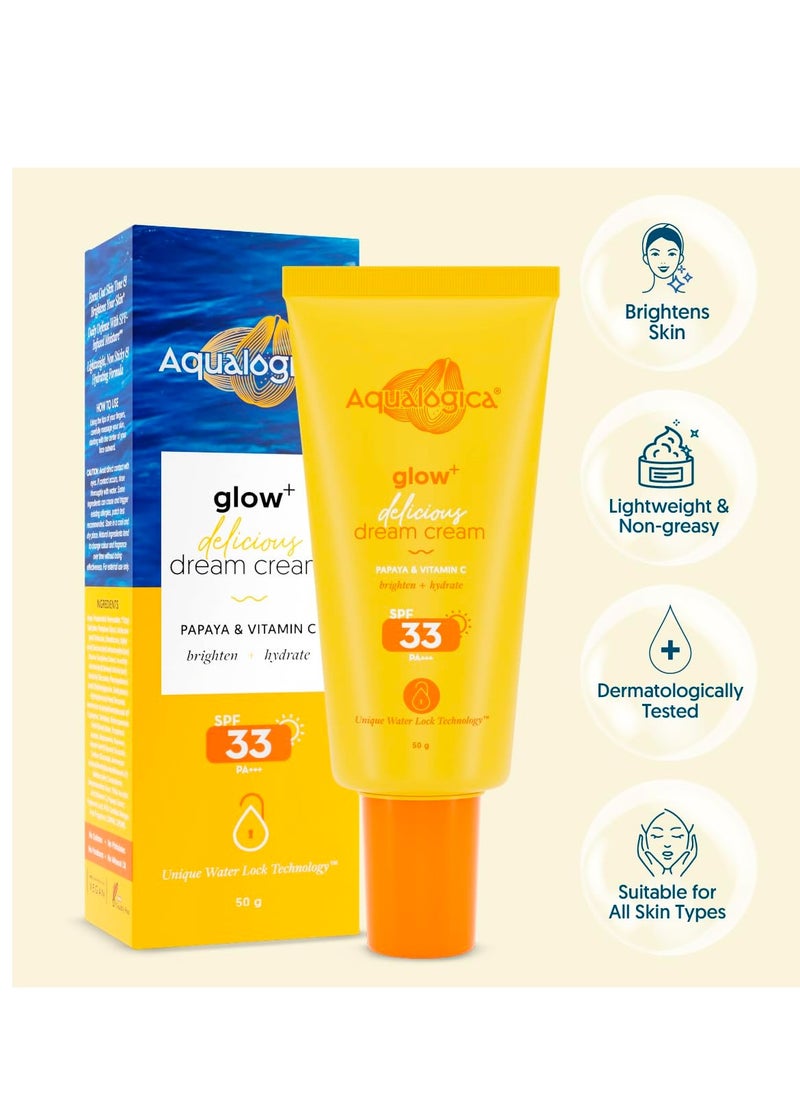 Aqualogica - Aqualogica Glow Delicious Dream Cream with Vitamin C Papaya 50g - Image 1