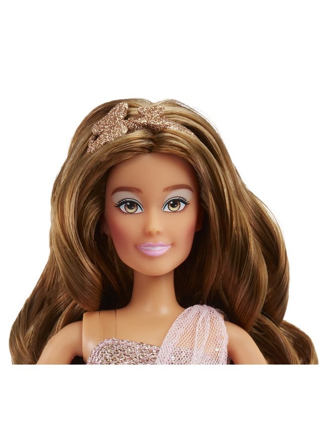 MGA Entertainment Dream Ella Let'S Celebrate Doll Dreamella Pink & Gold Glitter Butterfly Confetti Unboxing 11.5 Brunette Party Fashion Doll + 5 Accessories For Birthday Graduation Special Day  - Image 4