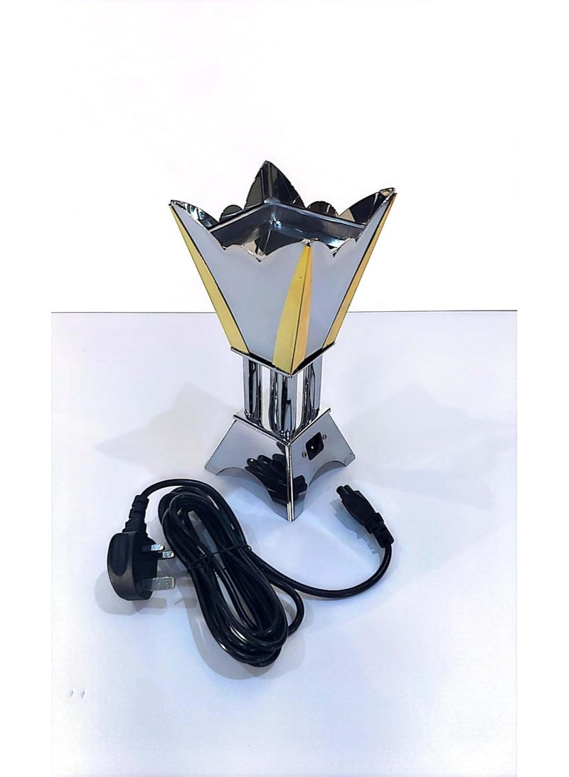 SE Japanese Electric Incense Burner | Ideal for Burning Arabian Oud Wood and Powder Incense | Modern Silver Design | - Image 2