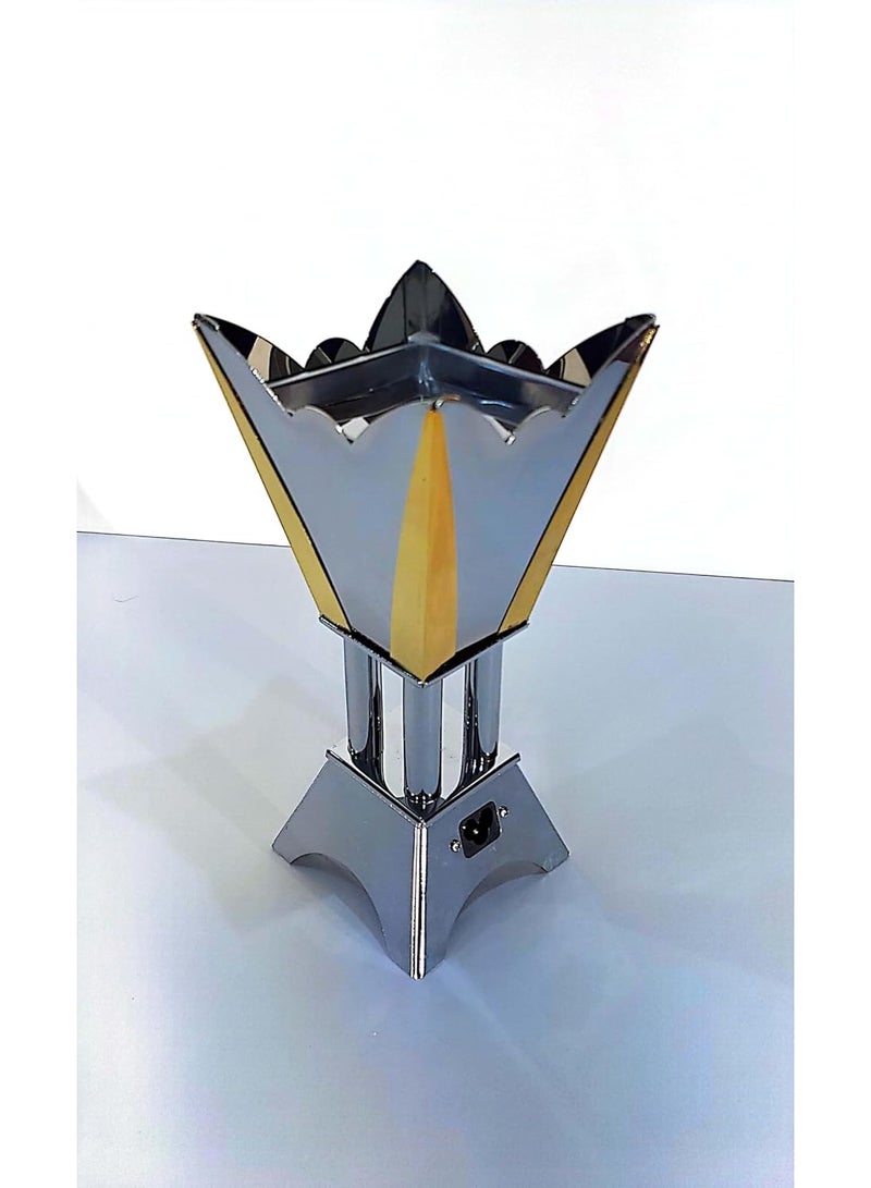 SE Japanese Electric Incense Burner | Ideal for Burning Arabian Oud Wood and Powder Incense | Modern Silver Design | - Image 3