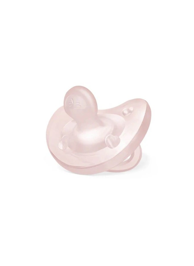 Chicco Chicco Silicone Physio Soft Soother 0-6M - PINK  - Image 1