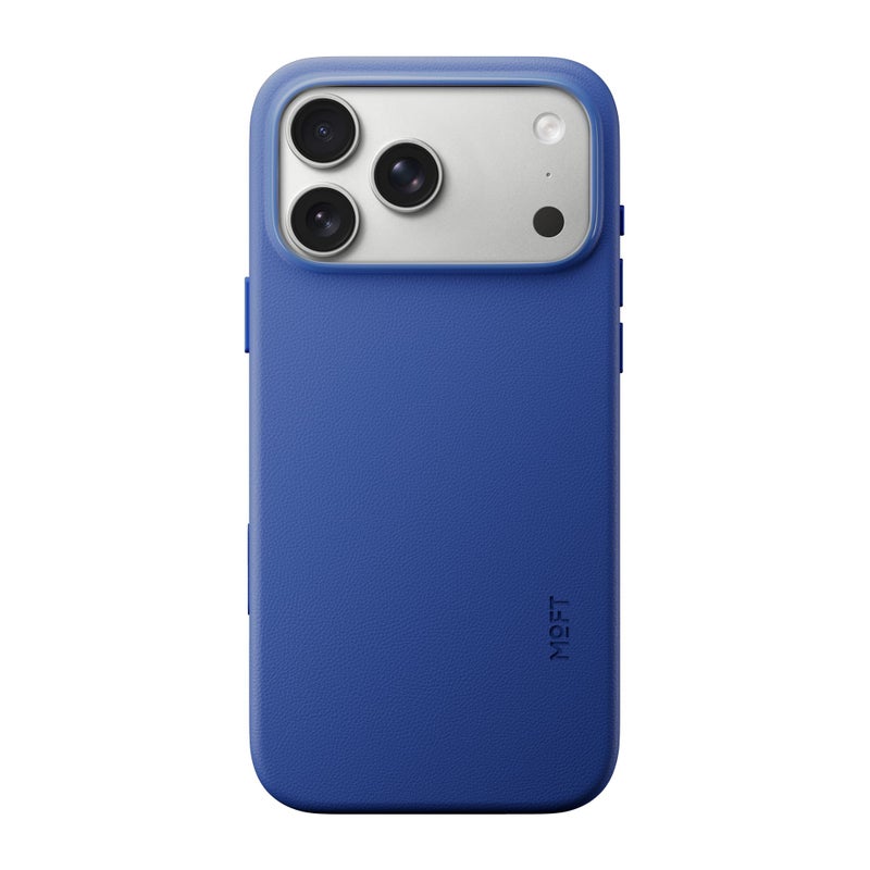 MOFT for iPhone 17 Pro Max Case- MOVAS Snap Case, MagSafe Compatible, Soft-Touch Vegan Leather, Classic Minimalist Design, Lightweight, Stain-Resistant & Camera Protection, Sapphire - Image 1