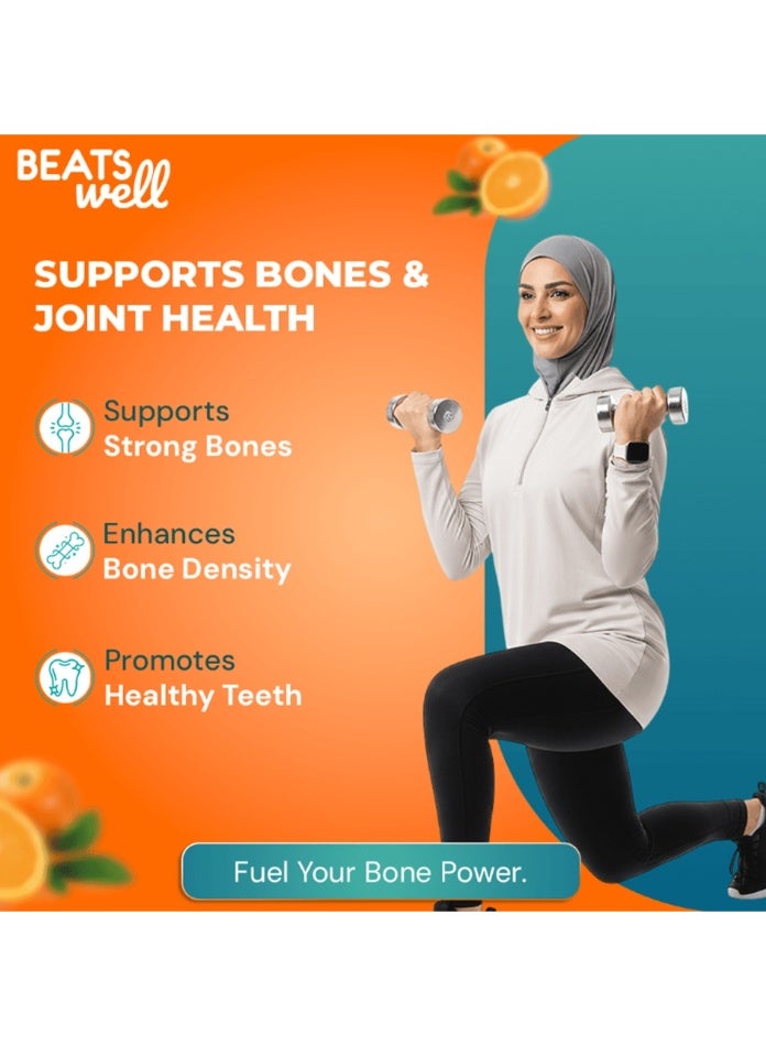 BeatsWell بيتسويل كالسيوم + مغنيسيوم + فيتامين د3 - 15 قرص فوار - Image 5