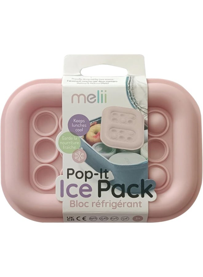 melii حزمة ثلج بوب إت للأطفال - لعبة فidget وحزمة ثلج سيليكون قابلة لإعادة الاستخدام لصناديق الغداء، المبردات، وأكثر - وردي - Image 1