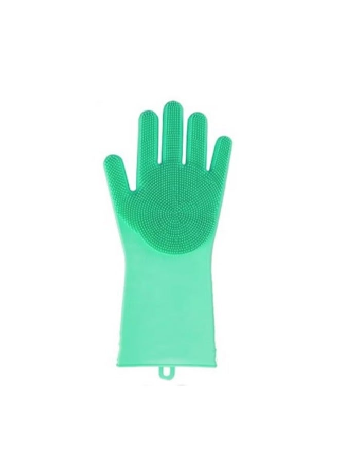 2-Piece Magic Silicone Rubbe Dish Washing Gloves