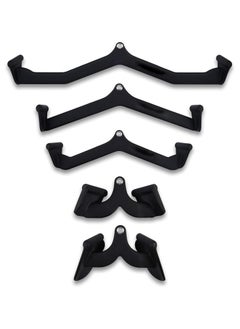 Yalla HomeGym Homegym Commercial Premium 5-Set Cable Machine Attachments For Gym Machines, Lat Pull Down Bar, T-Bar V-Bar Attachments, Tricep Pull Down Attachment  - Image 1