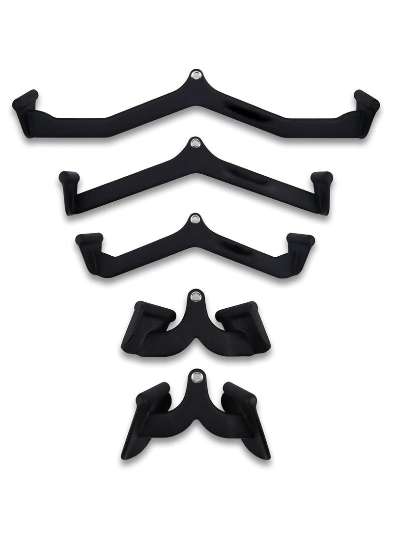 Yalla HomeGym - Homegym Commercial Premium 5-Set Cable Machine Attachments For Gym Machines, Lat Pull Down Bar, T-Bar V-Bar Attachments, Tricep Pull Down Attachment - Image 1