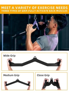 Yalla HomeGym Homegym Commercial Premium 5-Set Cable Machine Attachments For Gym Machines, Lat Pull Down Bar, T-Bar V-Bar Attachments, Tricep Pull Down Attachment  - Image 4