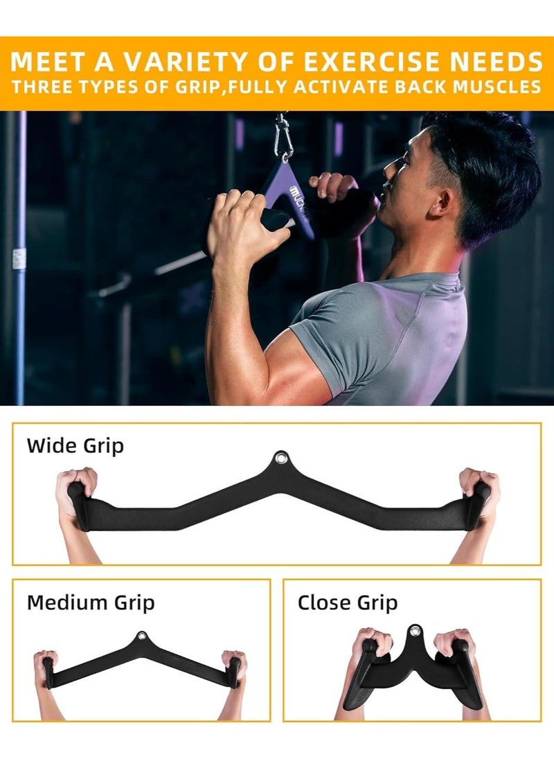 Yalla HomeGym - Homegym Commercial Premium 5-Set Cable Machine Attachments For Gym Machines, Lat Pull Down Bar, T-Bar V-Bar Attachments, Tricep Pull Down Attachment - Image 1