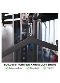 Yalla HomeGym Homegym Commercial Premium 5-Set Cable Machine Attachments For Gym Machines, Lat Pull Down Bar, T-Bar V-Bar Attachments, Tricep Pull Down Attachment  - Image 5