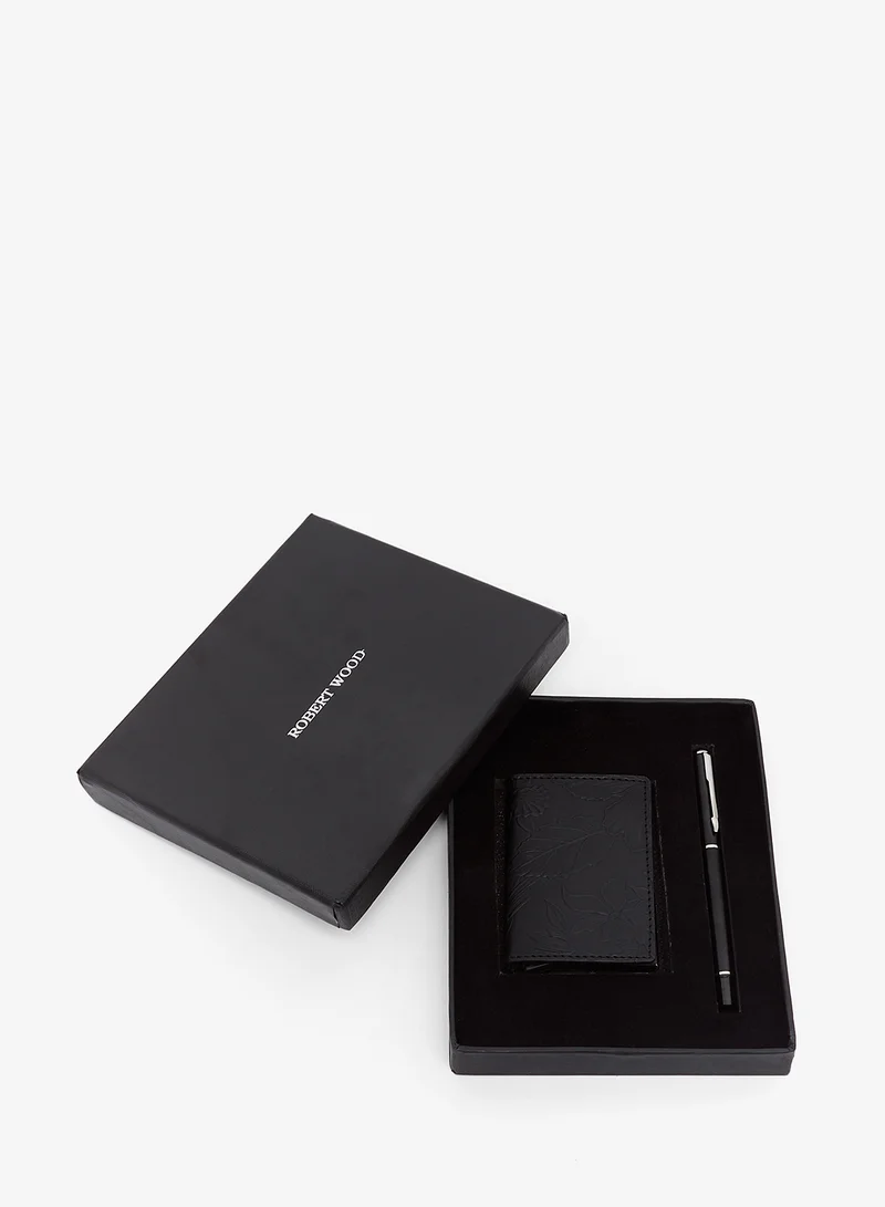 Robert Wood Pop Up Card Holder and Pen Gift Set