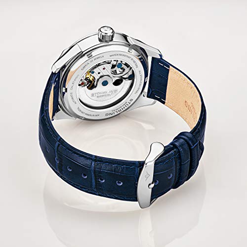 Stuhrling Original Stuhrling Mens Automatic Dress Watch Stainless Steel with Automatic Skeleton with Duel Time AM/PM Indicator - Image 5