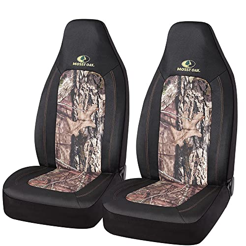 Mossy Oak Camo Seat Covers High Back - Made with Rip-Stop Oxford Fabric, Airbag Compatible, Universial Fit Most Bucket Seats - Official Licensed Product - Image 1
