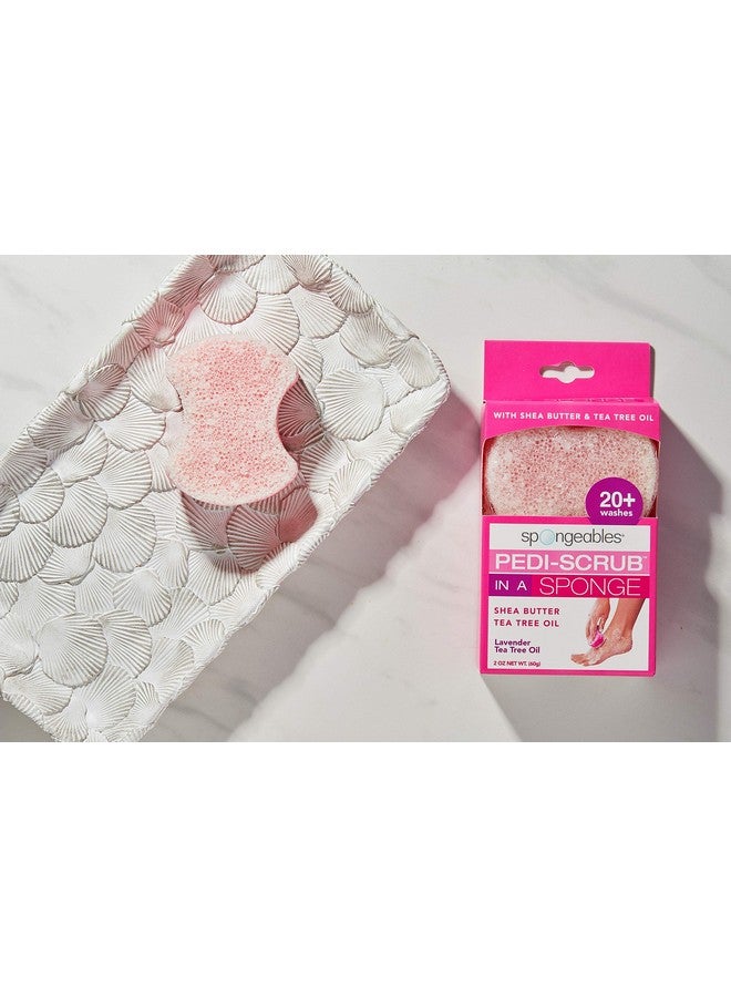 spongeables Spongables Pedi Scrub Foot Exfoliating 20+ Wash Sponge, Lavender, 1 Count - Image 3