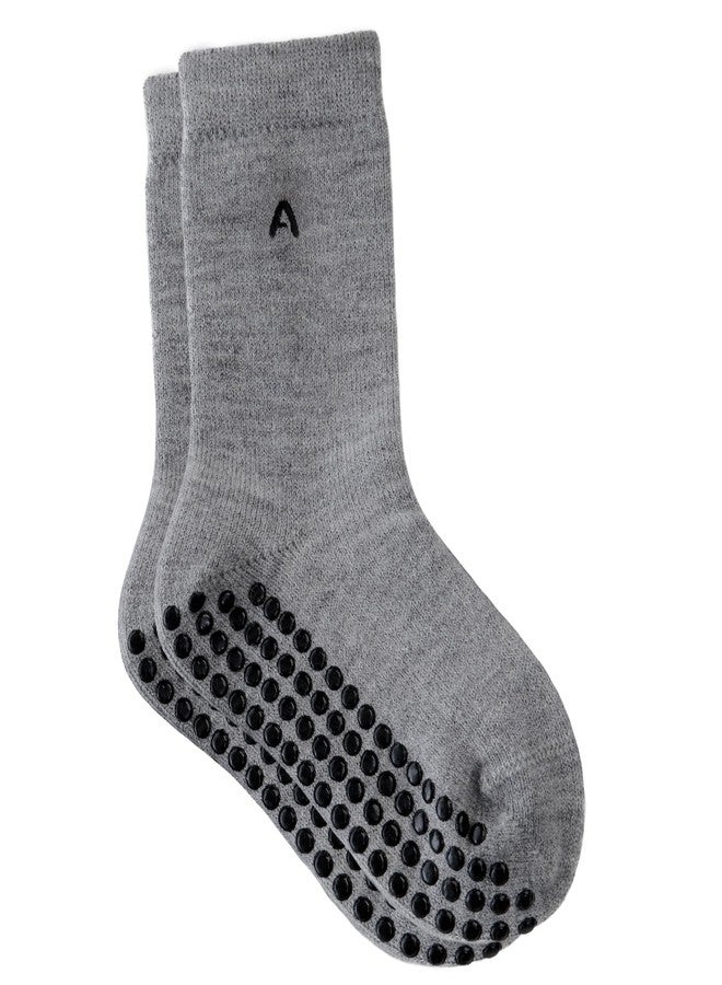 Avantic Alpaca Wool Toddler Gripper Socks Boys & Girls - Hypoallergenic, Kids Gift Lightweight Winter Warm Merino Non-Slip - Image 1