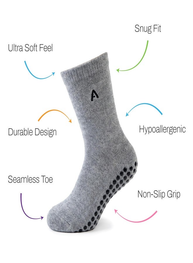 Avantic Alpaca Wool Toddler Gripper Socks Boys & Girls - Hypoallergenic, Kids Gift Lightweight Winter Warm Merino Non-Slip - Image 5