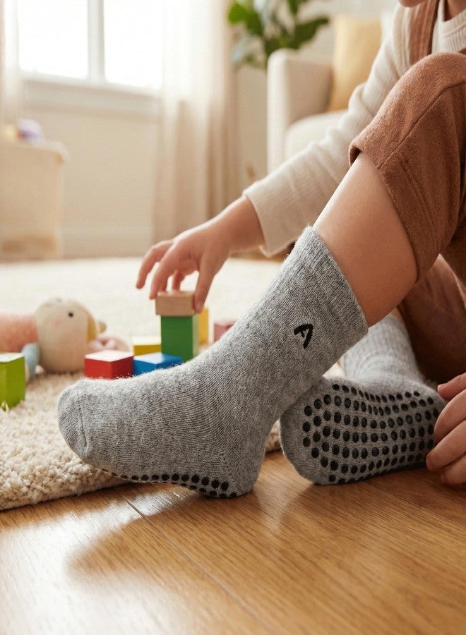 Avantic Alpaca Wool Toddler Gripper Socks Boys & Girls - Hypoallergenic, Kids Gift Lightweight Winter Warm Merino Non-Slip - Image 2