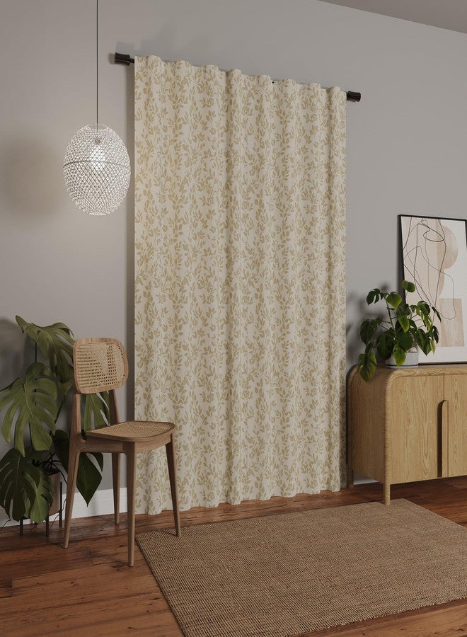 Sun Zero Eleanor 2-Pack Foliage Woven Jacquard 100% Total Blackout Back Tab Curtain Panel Pair, Stone, 36" W x 63" L (2 Panels) - Image 2