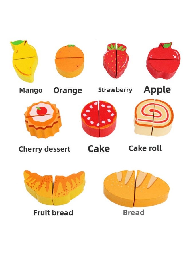 Kabi Fruit Store 0.58 Children's Wooden Fruit Play House Watch Simulation Cash Register Educational Early Education Toys-Color:Fruit Store  - Image 5