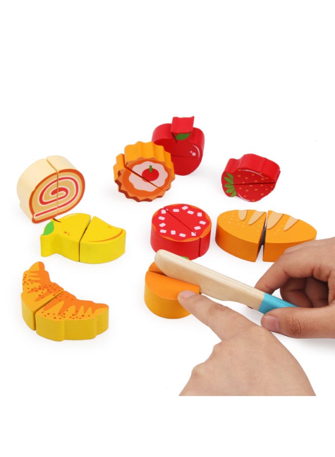 Kabi Fruit Store 0.58 Children's Wooden Fruit Play House Watch Simulation Cash Register Educational Early Education Toys-Color:Fruit Store  - Image 4