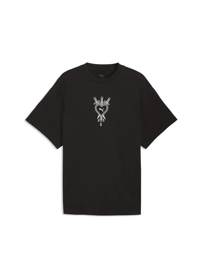 Puma PUMA Black Swish N' Ink III Oversized Basketball Tee Men for Men | Best Price UAE