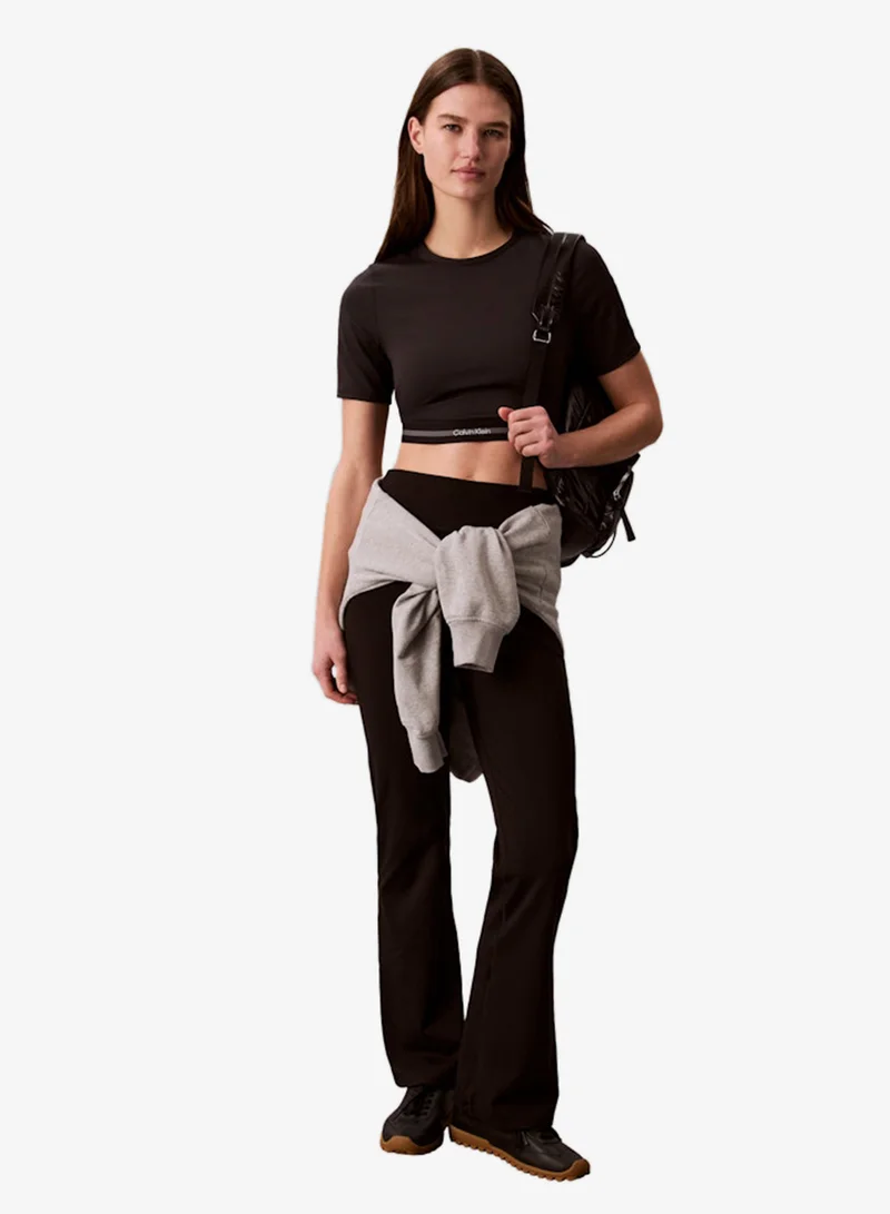 Calvin Klein Sports Black Icon Sport T-Shirt With Waistband for Women | Best Price UAE