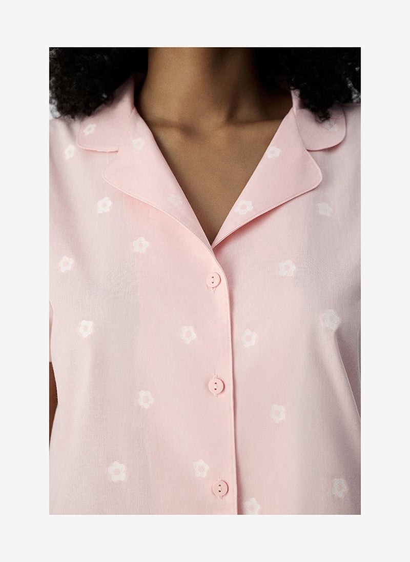 Penti Women's Pink Short Sleeve Cotton Pyjama Set with Shorts - Image 5